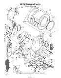DRYER BULKHEAD Diagram and Parts List for KELC500TPL0  KitchenAid Washer Dryer Combo