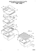 REFRIGERATOR SHELF Diagram and Parts List for RS22AWXDN00  Roper Refrigerator