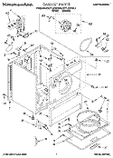 SECTION Diagram and Parts List for KEYL510BWH2  KitchenAid Dryer