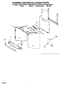 CABINET AND INSTALLATION PARTS Diagram and Parts List for KHMS2050SSS0  KitchenAid Microwave