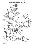 COOKTOP AND MANIFOLD, LIT/OPTIONAL Diagram and Parts List for SF316PESW0  Whirlpool Range
