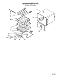 OVEN LINER Diagram and Parts List for KEMS378XWH0  KitchenAid Wall Oven
