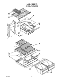 SHELF Diagram and Parts List for TT20BKXWW00  Whirlpool Refrigerator