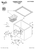 SECTION Diagram and Parts List for EH050FXKQ01  Whirlpool Freezer