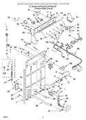 CONTROLS AND REAR PANEL Diagram and Parts List for GST9675JQ0  Whirlpool Washer