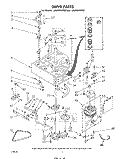 DRIVE Diagram and Parts List for LA5805XPW0  Whirlpool Washer
