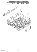 UPPER RACK AND TRACK PARTS Diagram and Parts List for DU1055XTST2  Whirlpool Dishwasher