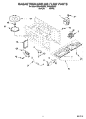 MAGNETRON AND AIR FLOW PARTS Diagram and Parts List for MH6140XKQ2  Whirlpool Microwave
