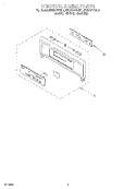 CONTROL PANEL, LITERATURE Diagram and Parts List for KEBS177DWH1  KitchenAid Wall Oven