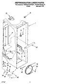 REFRIGERATOR LINER PARTS Diagram and Parts List for 7GS2SHEXPL01  Whirlpool Refrigerator
