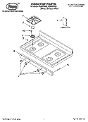 COOKTOP PARTS Diagram and Parts List for FGS337KQ2  Roper Range