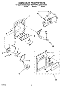 DISPENSER FRONT PARTS Diagram and Parts List for GD5SHAXMT00  Whirlpool Refrigerator
