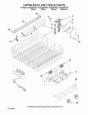 UPPER RACK AND TRACK PARTS Diagram and Parts List for KUDS40FVSS3  KitchenAid Dishwasher