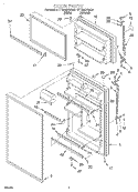 DOOR Diagram and Parts List for ET18GKXGN00  Whirlpool Refrigerator