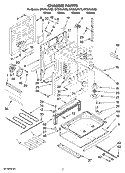CHASSIS PARTS Diagram and Parts List for GY399LXUS0  Whirlpool Range