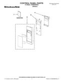 CONTROL PANEL PARTS Diagram and Parts List for YKHMS2040WS1  KitchenAid Microwave