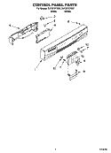 CONTROL PANEL PARTS Diagram and Parts List for DU1201XTSQ1  Whirlpool Dishwasher