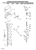 MOTOR AND ICE CONTAINER PARTS Diagram and Parts List for GS6NVEXSY00  Whirlpool Refrigerator