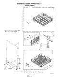 DISHRACK AND PANEL Diagram and Parts List for DU7600XS1  Whirlpool Dishwasher