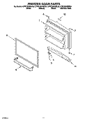 FREEZER DOOR PARTS, OPTIONAL PARTS Diagram and Parts List for KTRC22KMSS04  Whirlpool Refrigerator