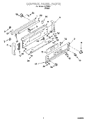CONTROL PANEL PARTS Diagram and Parts List for GJP85801  Whirlpool Range