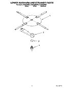 LOWER WASHARM AND STRAINER PARTS Diagram and Parts List for KUDC02IRBL4  KitchenAid Dishwasher