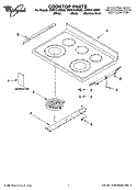 COOKTOP PARTS Diagram and Parts List for GERC4120SB2  Whirlpool Range