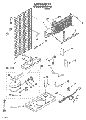 UNIT PARTS Diagram and Parts List for ER6AHKXPQ00  Whirlpool Refrigerator