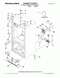 CABINET PARTS Diagram and Parts List for KFIS25XVBL4  KitchenAid Refrigerator