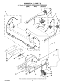 MANIFOLD PARTS Diagram and Parts List for WFG520S0AS0  Whirlpool Range