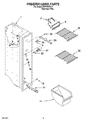FREEZER LINER PARTS Diagram and Parts List for ED2FHEXSL01  Whirlpool Refrigerator