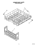 LOWER RACK Diagram and Parts List for KUDI22HWWH0  KitchenAid Dishwasher