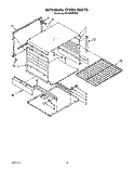 INTERNAL OVEN Diagram and Parts List for SF330PEWN3  Whirlpool Range