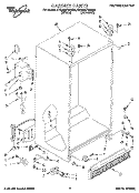CABINET Diagram and Parts List for 4YED25PWBW00  Whirlpool Refrigerator