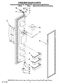 FREEZER DOOR PARTS Diagram and Parts List for MSD2269KEW00  Whirlpool Refrigerator