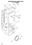 REFRIGERATOR LINER Diagram and Parts List for 4KSRS27CHT02  KitchenAid Refrigerator