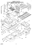 SHELF Diagram and Parts List for KTRS21KDAL01  KitchenAid Refrigerator