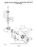BRAKE, CLUTCH, GEARCASE, MOTOR AND PUMP Diagram and Parts List for LA5558XSW0  Whirlpool Washer