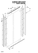CABINET TRIM PARTS Diagram and Parts List for KSSV42FMS02  KitchenAid Refrigerator