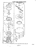 PUMP AND MOTOR Diagram and Parts List for DU3016XL0  Whirlpool Dishwasher