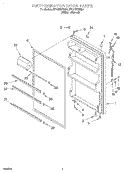 REFRIGERATOR DOOR Diagram and Parts List for RT18BKXEN01  Roper Refrigerator