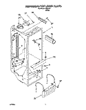 REFRIGERATOR LINER Diagram and Parts List for 3XRA720  Whirlpool Refrigerator