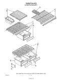 SHELF Diagram and Parts List for ET14AKXRWR1  Whirlpool Refrigerator