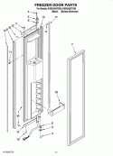 FREEZER DOOR PARTS Diagram and Parts List for KSSO42QTX03  KitchenAid Refrigerator