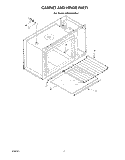 CABINET AND HINGE Diagram and Parts List for KEMI300SBL1  KitchenAid Microwave Oven Combo