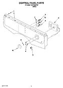 CONTROL PANEL PARTS Diagram and Parts List for YLEW0050PQ2  Whirlpool Dryer