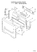 CONTROL PANEL Diagram and Parts List for FGS337KN0  Roper Range