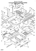 SHELF, LIT/OPTIONAL Diagram and Parts List for 8ET18DKXBW00  Whirlpool Refrigerator