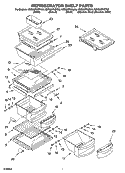 REFRIGERATOR SHELF PARTS Diagram and Parts List for KSRI22FNSS00  KitchenAid Refrigerator