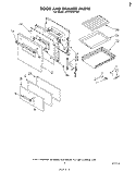 DOOR AND DRAWER Diagram and Parts List for SF0105EPW0  Whirlpool Range